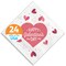 Big Dot of Happiness Happy Galentine’s Day Napkins, Valentine’s Day Party Heart Decor, White 3-Ply Paper Luncheon Dinner Napkins - 24 Count